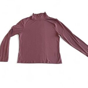 Jones New York Women's Petite Medium Stretch Mock Neck Top‎ – Dusty Pink
